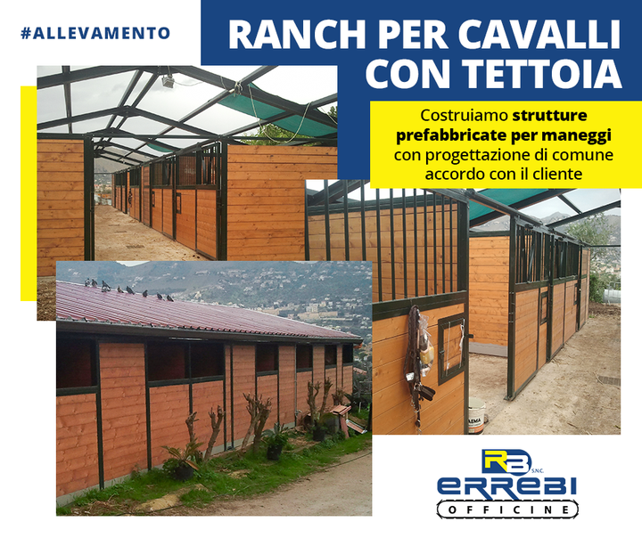 #RANCH PER #CAVALLI CON #TETTOIA