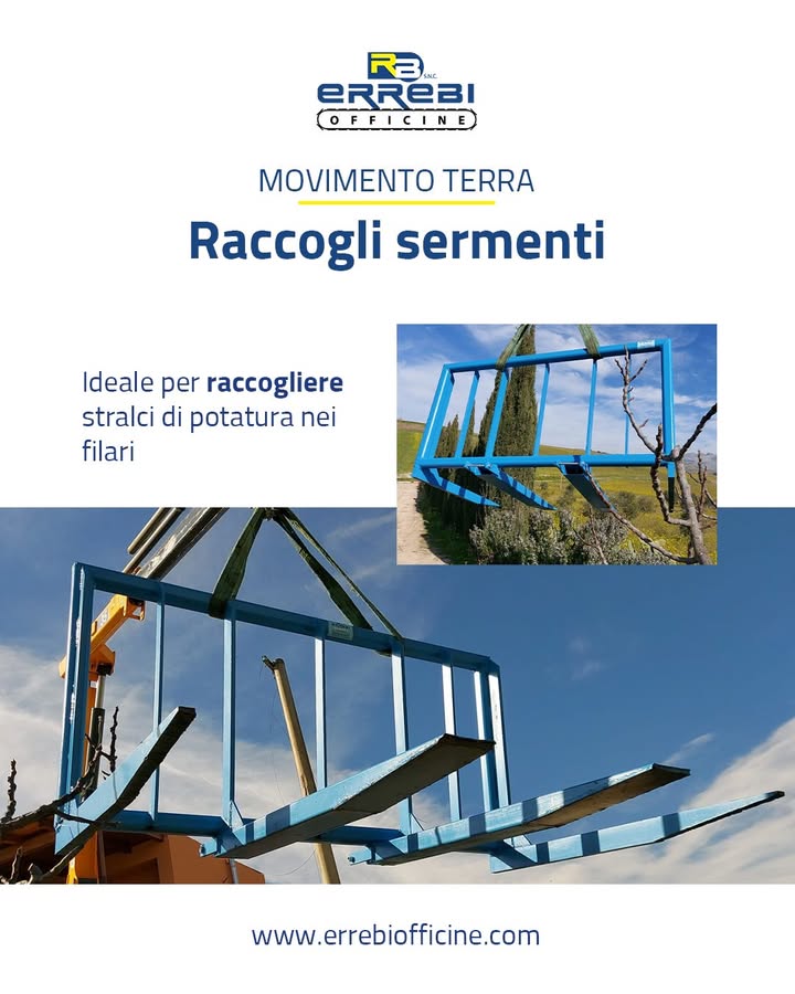 Raccogli sarmenti 🛠🍃
👉 Progettato per la raccolta e la compattazione